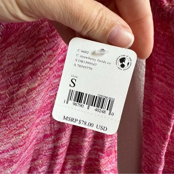 NWT Free People Golden Hour Top In Pink Women’s Size Small - Picture 8 of 10